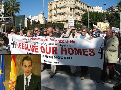Zapatero slammed Euro MP vented landgrab and demolition anger at Spanish 