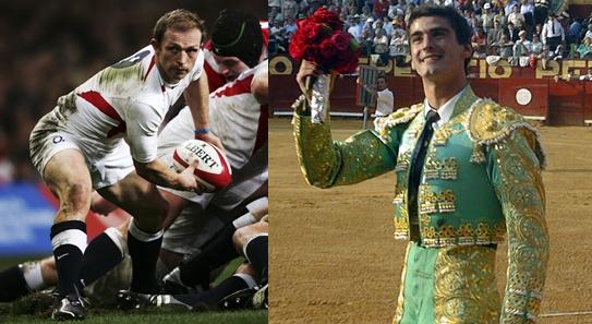 World cup winner locks horns with bullfighter World cup winner locks horns with bullfighter