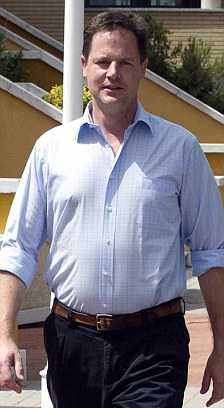 Clegg loosens his belt Clegg loosens his belt