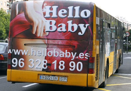 Sexy ads removed from bus rears Sexy ads removed from bus rears