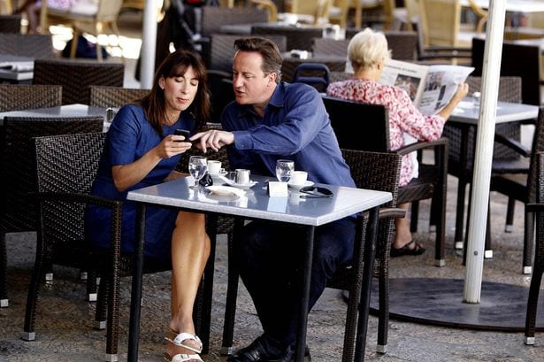 David Cameron enjoys a summer holiday in Spain David Cameron enjoys a summer holiday in Spain