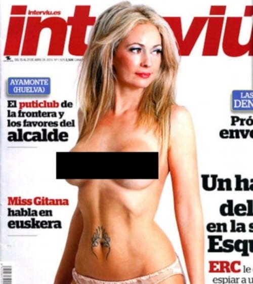 Shamed Spanish councillor goes topless Shamed Spanish councillor goes topless