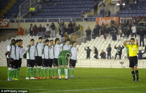 Racing Santander boycott cup match in protest over unpaid wages Racing Santander boycott cup match in protest over unpaid wages