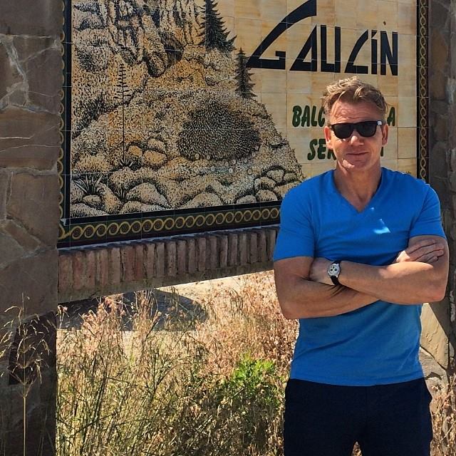Chef Gordon Ramsay filming Kitchen Nightmares show in Gaucin Chef Gordon Ramsay filming Kitchen Nightmares show in Gaucin