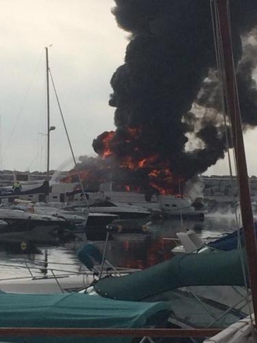 UPDATE: Flaming Puerto Banus yacht belongs to ex-Formula One star UPDATE: Flaming Puerto Banus yacht belongs to ex-Formula One star