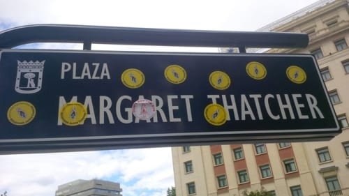Madrid’s Margaret Thatcher square vandalised AGAIN Madrid’s Margaret Thatcher square vandalised AGAIN