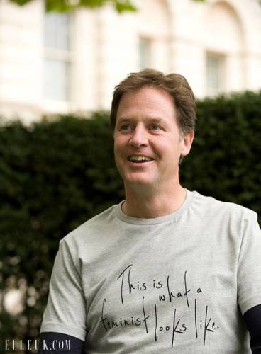 Standing up for equality: Nick Clegg supports Feminism Standing up for equality: Nick Clegg supports Feminism