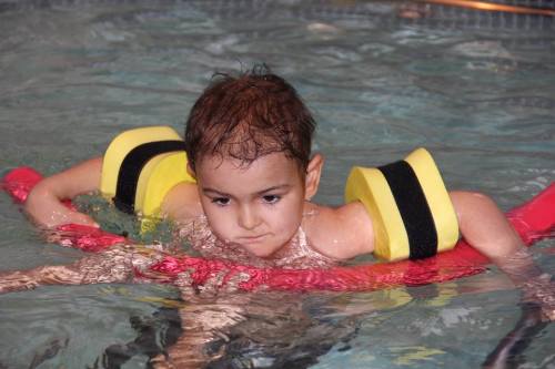 Ashya King looks happy swimming Ashya King looks happy swimming