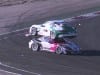 VIDEO: Bizarre racing accident sees cars end up on top of each other