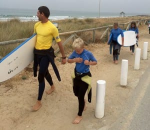 SURF'S UP: Off for a lesson
