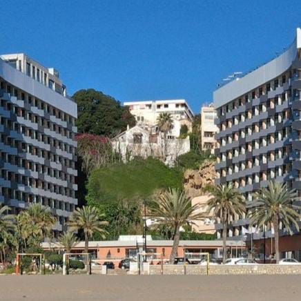 The Meliá Costa del Sol seen below neighbouring residential buildings