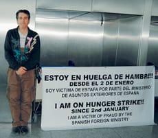 mer parsi iranian hunger strike malaga airport