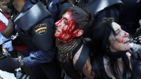 of the  protestors in Madrid have been released