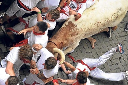 Brit describes Pamplona bull goring e