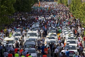 Taxi drivers protest in madrid