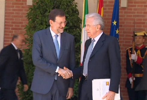 Mariano Rajoy and Mario Monti meet in Rome e