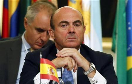 Spain finance minister Luis de Guindos