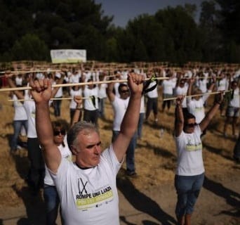 Toro de la Vega bull slaughter protestors