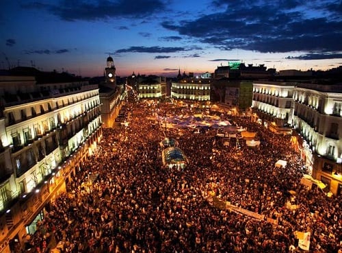 protests in madrid spain against austerity measures