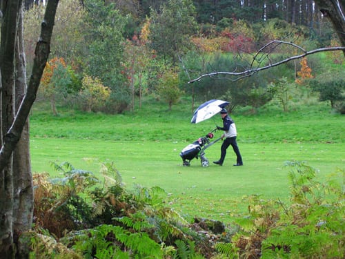 Golf in the rain