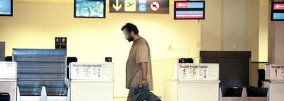 malaga airport homeless man e