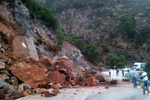 ronda san pedro road rockfall