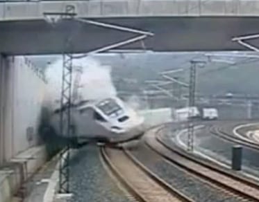 spain train crash video