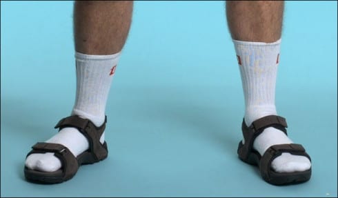 sandals and socks