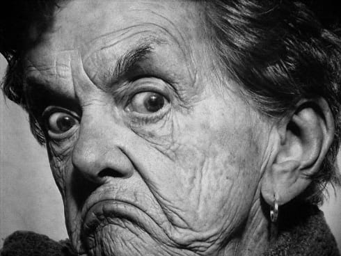 grumpy old woman