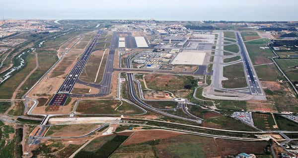 malaga airport with second runway