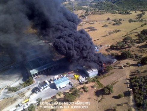 casares recycling plant fire