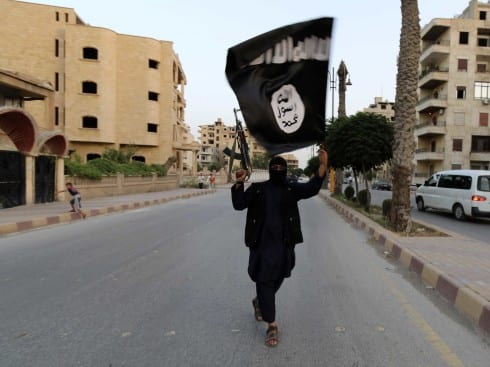 Isis flag waver Mosul  e