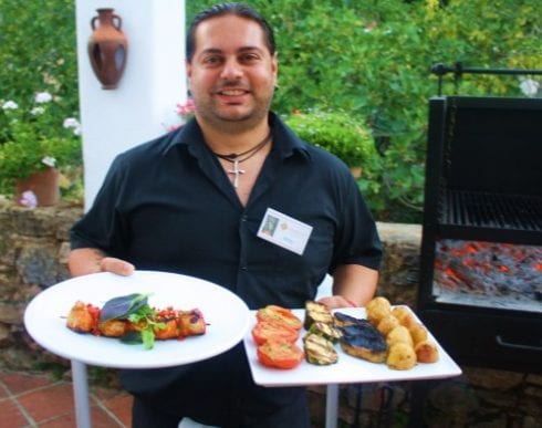 P Diego the Waiter with Tandoori Chicken and Chargrilled Vegetables e