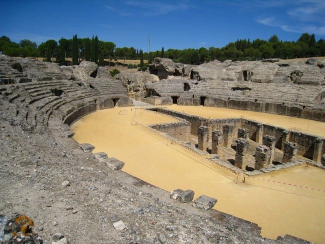 Italica amphitheatre Santiponce Andalucia Spain e