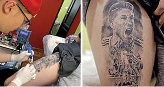 Liverpool fan tempts fate with Premier League 201920 champions tattoo   Mirror Online