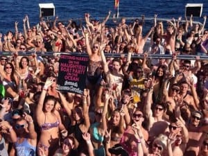 A boat party in Magaluf