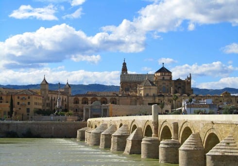 The Cordoba Mezquita seen from the Roman bridge