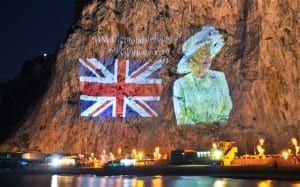 The Queen on the Rock of Gibraltar