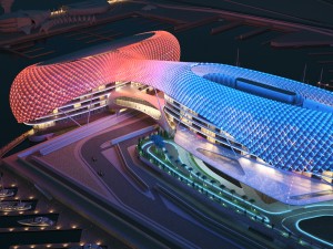 The Yas Marina circuit in Abu Dhabi