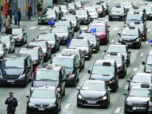 taxi protest brussels e