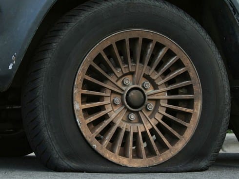 Puncture plonker Flat tyre e