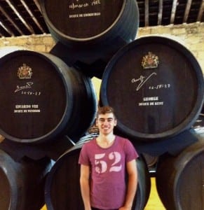 OP blogger Luke Andrews at the Bodega de Gonzalez Byass