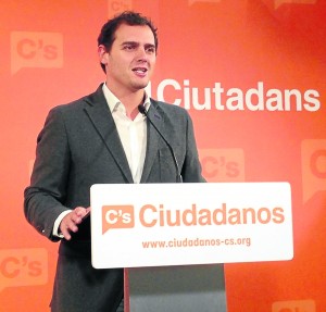 Albert Rivera rueda de prensa sede