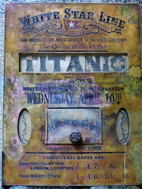 titanic plaque  e