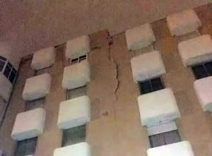 MELILLA: Damage to an apartment block
