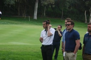 FAN: Bale cheers on Sergio Garcia