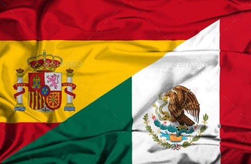 Mexico Spain flag