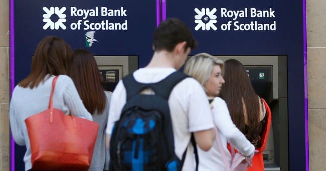 Royal Bank of Scotland Cash machines queues e