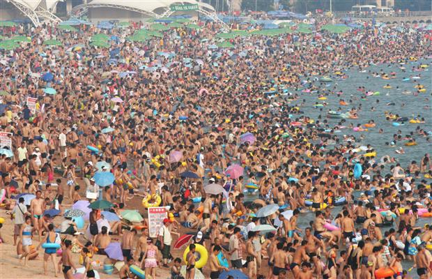 Beach busy