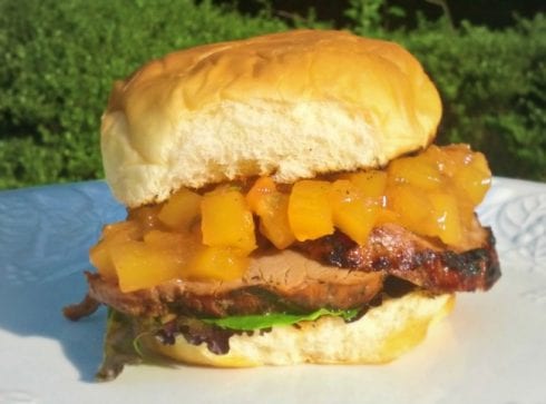 peppered roast mango sandwich